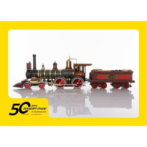 Jubiläumsangebot  50 Jahre Zugkraft Stucki    Spur 1:  Dampflokomotive "119" der Union Pacific RR