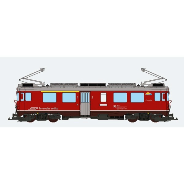 Spur LGB - RhB ABe 4/4 III, Nr. 56, Corviglia, rot, Vorbildzustand um 1990.   -  Neuauflage eines ..