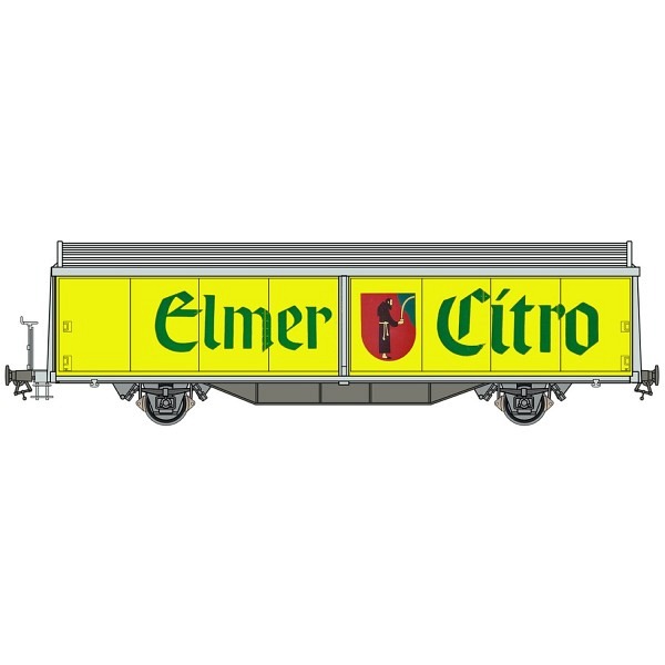 Spur 1:  SBB Schiebewandwagen Hbils-vy - glatte Schiebewände "Elmer Citro" 