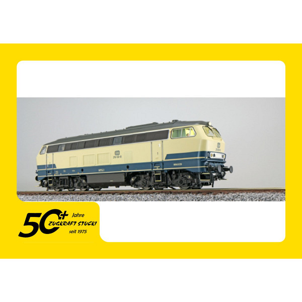 Jubiläumsangebot  über 50 Jahre Zugkraft Stucki  Diesellok, DB BR 216 100 ozeanblau/beige Sound un..