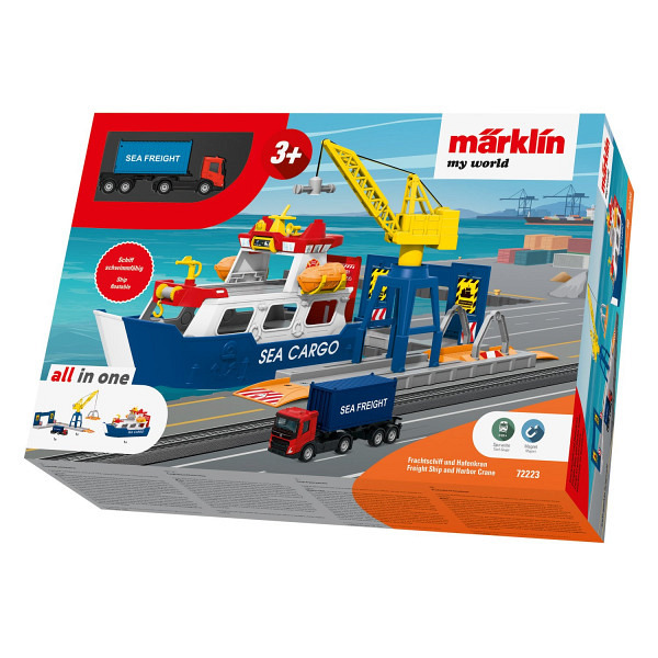 Märklin my world Frachtschiff und Hafenkran 