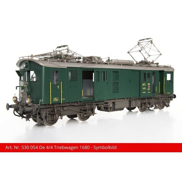 Spur 1: SBB De 4/4 1680, tannengrün, Depot Rorschach, R1 Yv 6.3.81 