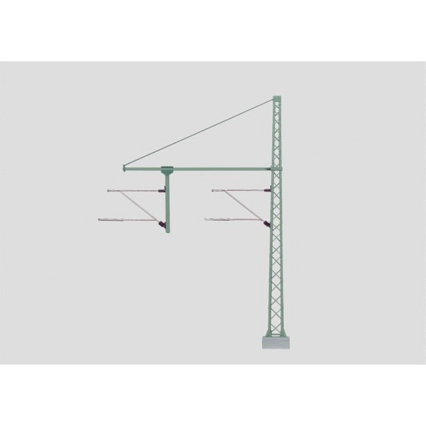 Rohrausleger - Turmmast mit Zusatzträger und 2 montierten Auslegern aus Metall - Packung mit 1 Stü..