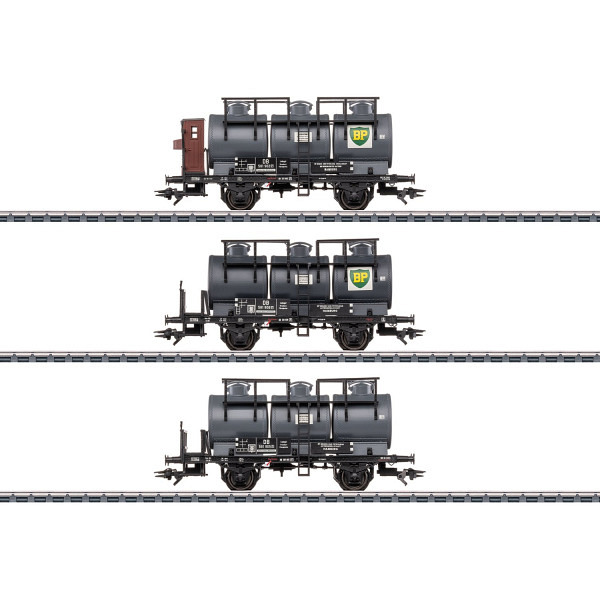 Kesselwagen-Set mit drei Behältern 