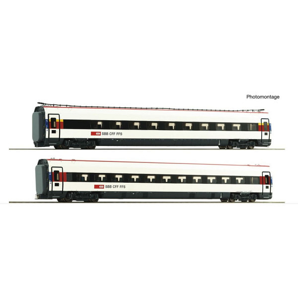 2-tlg. Set: Ergänzungswagen ICN, SBB - geeignet für das 3-L-ACS-System Märklin