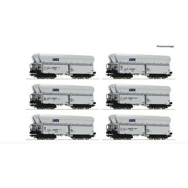 6-tlg. Set: Selbstentladewagen, GATX 