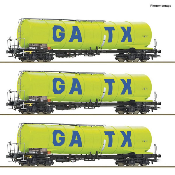 3-tlg. Set: Kesselwagen, GATX 