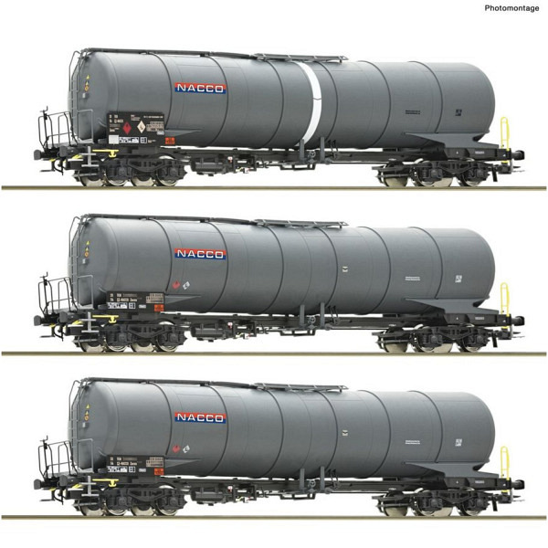 3-tlg. Set: Kesselwagen, NACCO 