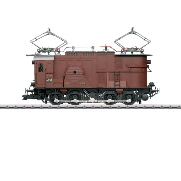 Spur 1: Güterzug-Elektrolokomotive E 70 08 der Deutschen Reichsbahn Gesellschaft 