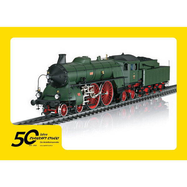 Jubiläumsangebot  50 Jahre Zugkraft Stucki     - Spur 1:  Dampflokomotive S 2/6 "Museum" in grüner..