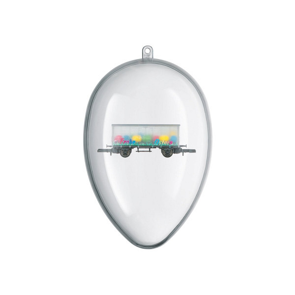 Spur Z:  Osterwagen - Verpackt in einem dekorativen, klarsichtigen Osterei. 