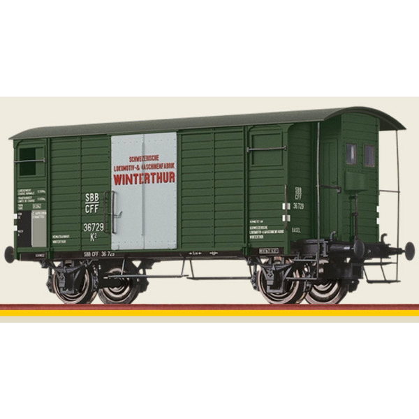SBB Gedeckter Güterwagen K2 "SLM Winterthur"  -  Betriebsnummer: 36732 -- Dieser Wagen verfügt über WS-Achsen und passt perfekt zum Märklin 3-L-System 
