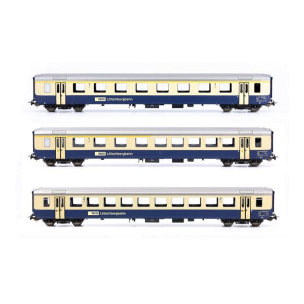 BLS Personenwagenset EW I 1x 1.Kl,1x 1./2 Kl. und 1x 2.Kl. 