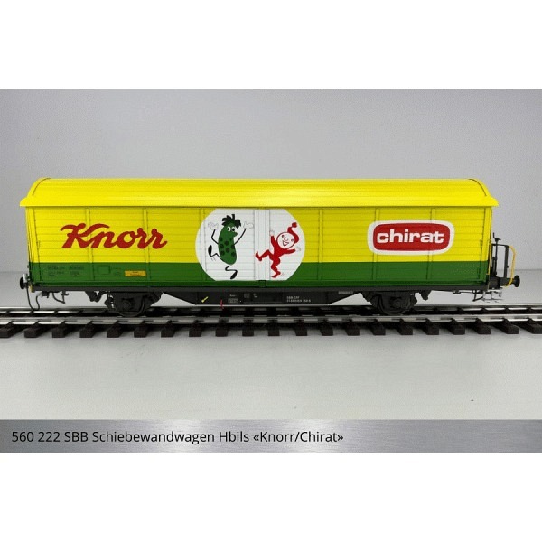 Spur 1:  SBB Schiebewandwagen Hbils - Schiebewände gesickt "Knorr/Chirat" 