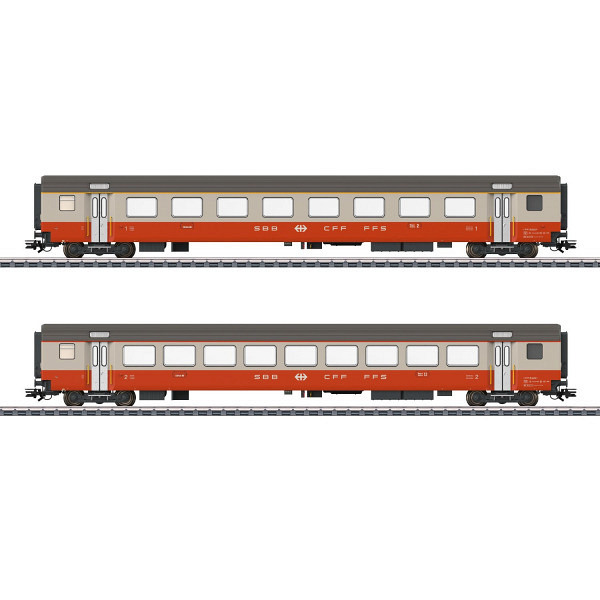 Personenwagen-Set mit 2 Swiss Express-Wagen 