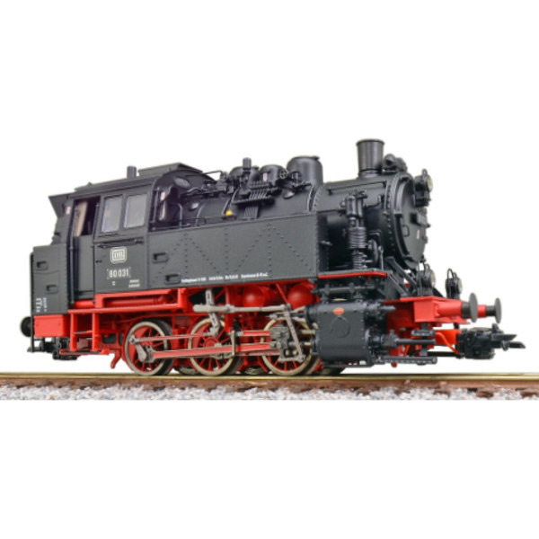 Dampflok BR 80 031 DB, Schwarz, Vorbildzustand um 1960, LokSound 5,  - Doppelraucherzeuger, Rangie..