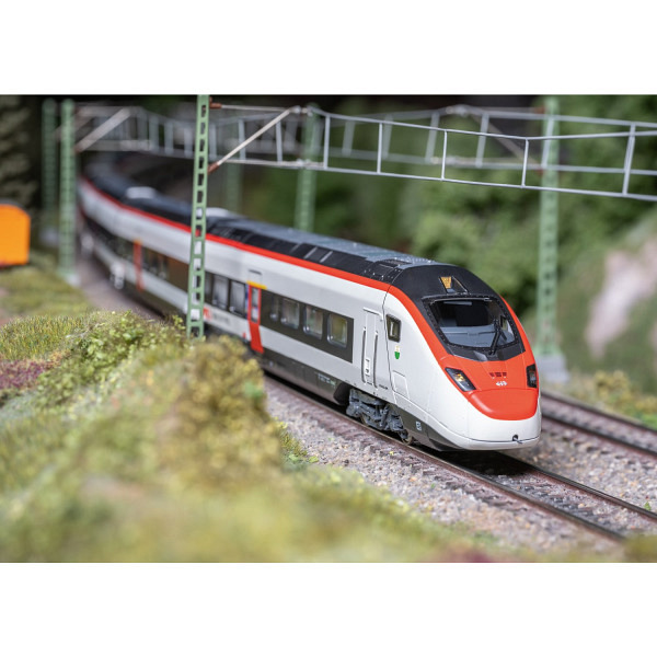 SBB 5-teiliger Hochgeschwindigkeits-Triebzug Giruno RABe 501 022 - Mit dem Kantonswappen "Vaud/Waa..