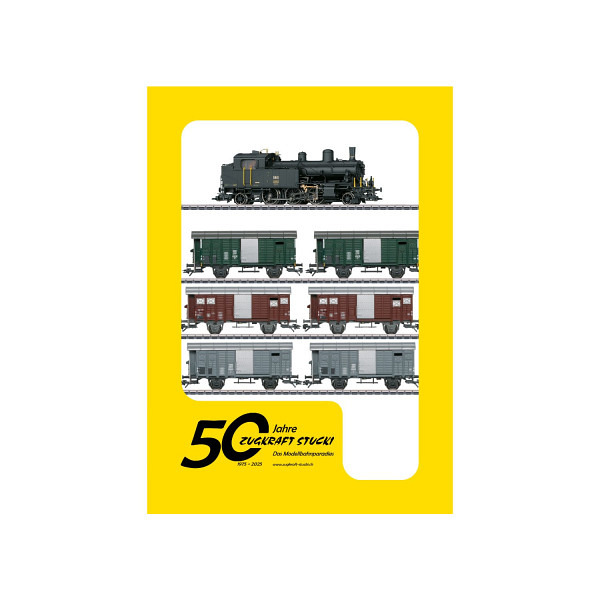 Jubiläumsangebot 50 Jahre Zugkraft Stucki   - SBB Tender-Dampflok Eb 3/5 "Habersack" mit 6 Güterwa..