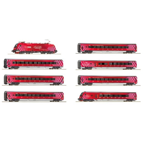 8-teiliges Railjet-Set zum 100 Jahr-Jubiläum der ÖBB - Einmalige Auflage - Vorgesehen für das 2-L-..
