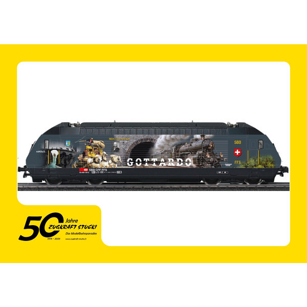 Jubiläumsangebot  50 Jahre Zugkraft Stucki  Spur 1:  SBB Re 460 "Gottardo graphit"      