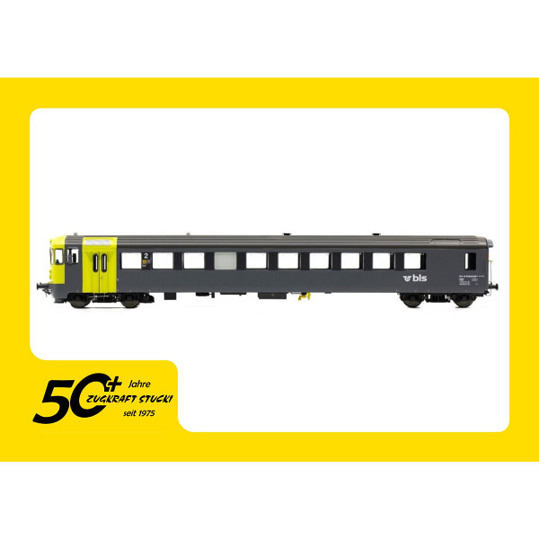 Jubiläumsangebot  über 50 Jahre Zugkraft Stucki BLS Steuerwagen Bt 949 grau/grün 