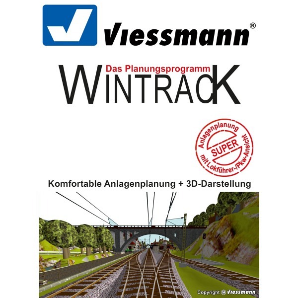 WINTRACK Vollversion 15.0  -  3D-Gleisplan-Software - auch geeignet für Spur 1, Spur LGB, Faller C..