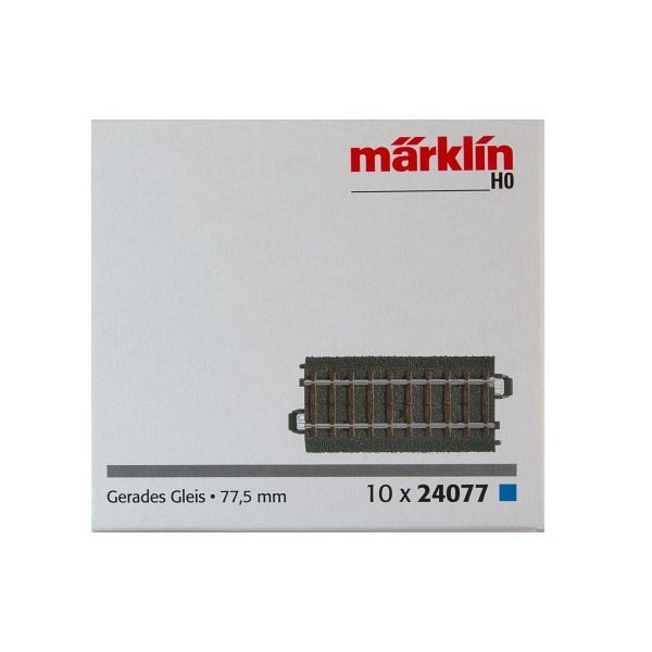 C-Gleispackung 10 Stk gerade, 77,5 mm      