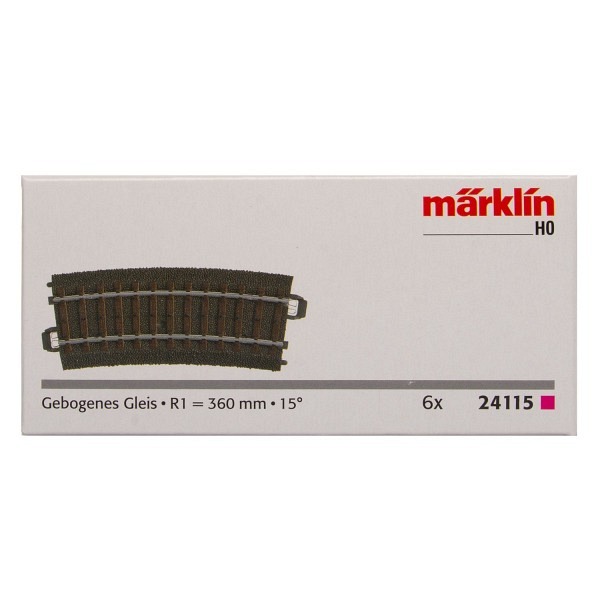 C-Gleispackung 6 Stk. gebogen, R1 = 360 mm / 15° 