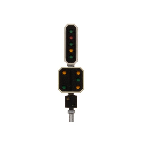 SBB Hauptsignal/Vorsignal, 4flammig, mit 2 integrierten Q-Decoder. 