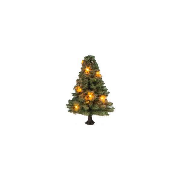Beleuchteter Weihnachtsbaum, grün, mit 10 LEDs, 5 cm hoch 