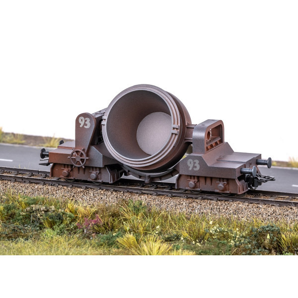 Zwei Spezialwagen zum Transport von Schlacke 