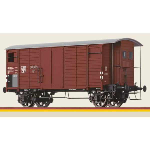 Gedeckter Güterwagen K2 SBB  -  Betriebsnummer: 37 359  -- Dieser Wagen verfügt über WS-Achsen und passt perfekt zum Märklin 3-L-System 