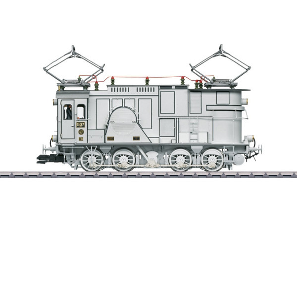 Spur 1:  Güterzug-Elektrolokomotive EG 507 der KPEV  -  Fotoanstrich 