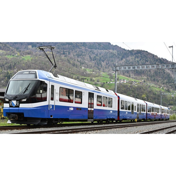 Für Märklin Spur HO:   BEMO:    RhB ABe 4/16 3165 „Weissfluh" VBZ-Design, Sound 
