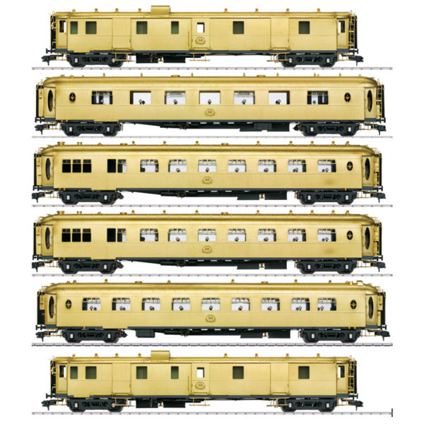 Jubiläumsangebot über 50 Jahre Zugkraft Stucki Spur 1: Pullmanwagen-Set EDELWEISS 6-tlg. METALL-Ed..