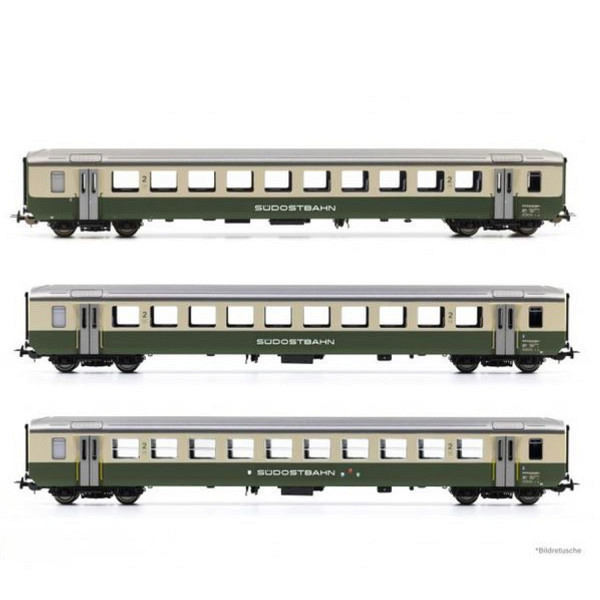 SOB 3 Personenwagen EW I 2. Klasse mit Mittelschrift - Ausführung für das 3-L-Märklin-System AC.    