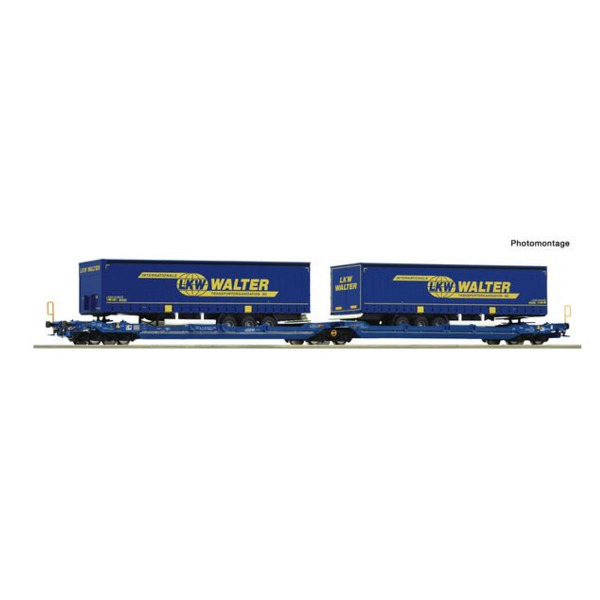 Doppeltaschen-Gelenkwagen T3000e, VTG - Wir wechseln die Achsen auf Wunsch kostenlos auf AC-Märklin-System 