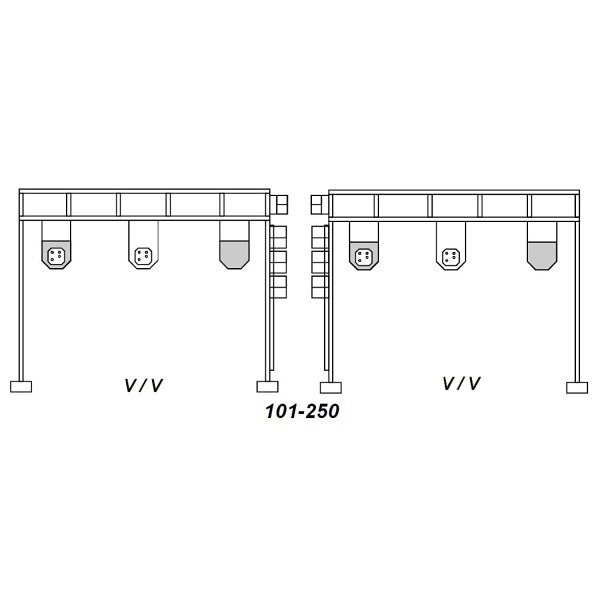 SBB Signalbrücke V V V V  ( in beide Richtungen )  