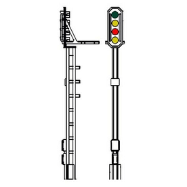 Spur 1:  SBB Hauptsignal 4-flammig ( ohne Decoder ) 