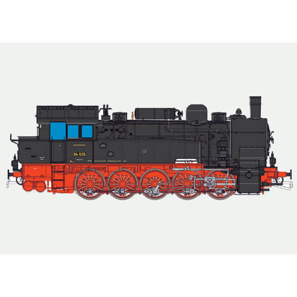 Dampflok, DRG BR 94 535, schwarz, Sound+Rauch, DC/AC 