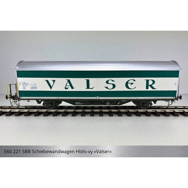 Spur 1:  SBB Schiebewandwagen Hbis-vxy - glatte Schiebewände "Valser" 
