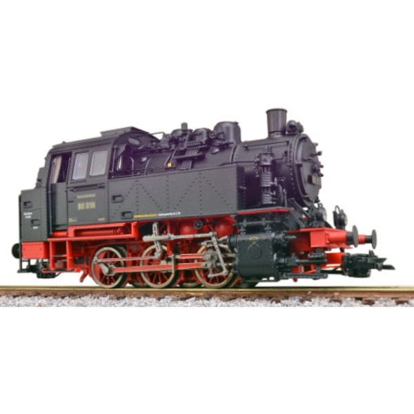 Dampflok BR 80 018 DRG, Schwarz, Vorbildzustand um 1936, LokSound 5,  - Doppelraucherzeuger, Rangierkupplungen        