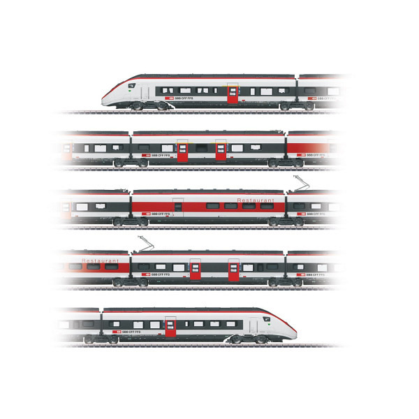 SBB 5-teiliger Hochgeschwindigkeits-Triebzug Giruno RABe 501 022 - Mit dem Kantonswappen "Vaud/Waa..