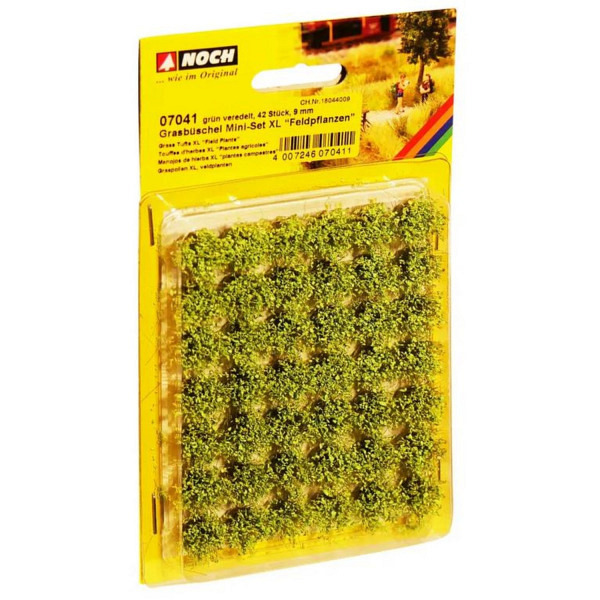 Grasbüschel Mini-Set XL “Feldpflanzen”grün veredelt, 42 Stück, 9 mm 