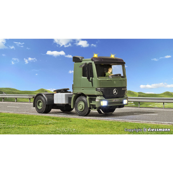 MB ACTROS 2-Achs-Sattelschlepper, Militär, Basis, Funktionsmodell - mit Dachblinker und Rundumleuchten