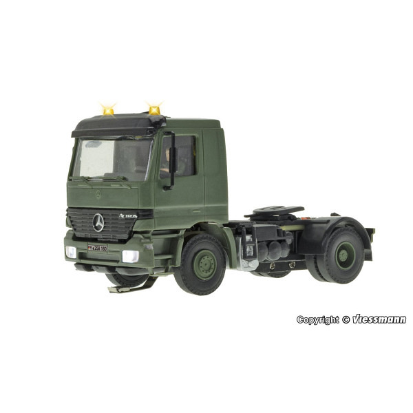 MB ACTROS 2-Achs-Sattelschlepper, Militär, Basis, Funktionsmodell - mit Dachblinker und Rundumleuc..