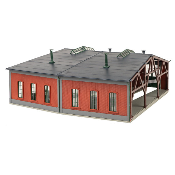 Ergänzungsbausatz Ringlokschuppen in Ziegelbauweise 12°  ( zu Art. 72887 ) 