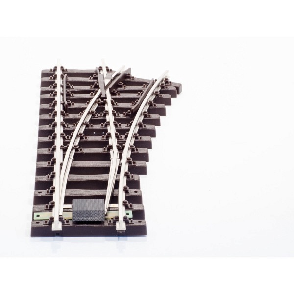 Spur LGB:  Handweiche rechts Radius 90 cm ( R2 ) 22,5° matt vernickeltes Profil 