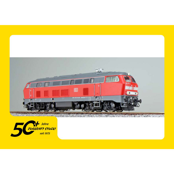 Jubiläumsangebot  über 50 Jahre Zugkraft Stucki  Diesellok, BR 218 472, DB, verkehrsrot, Vorbildzustand um 2007, Sound+Rauch