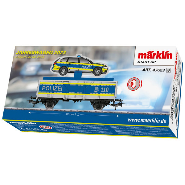 Märklin Start up -  Offener Güterwagen in einer spannenden Polizei-Gestaltung 